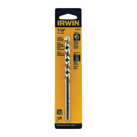 Irwin Irwin 7/16 in. X 6 in. L Tungsten Carbide Tipped Rotary Drill Bit Straight Shank 1 pc 5026012